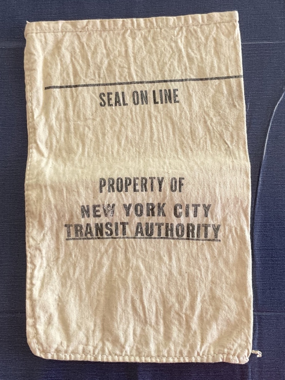 VTG NYC Transit Authority Canvas Money Deposit Bag